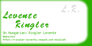 levente ringler business card